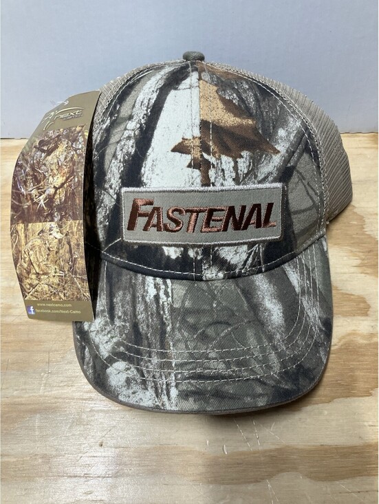 Fastenal Classic MENS Snap Back Trucker Hat Cap Camouflage Outdoor Hunt NWT